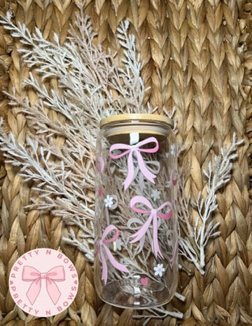 Pretty n Bows Glass Tumbler