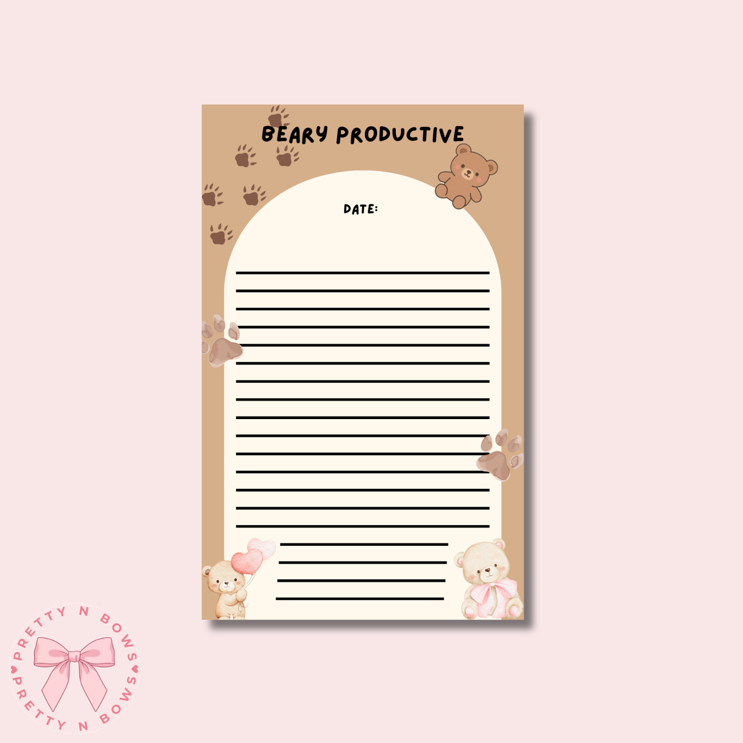 Beary Productive Notepad