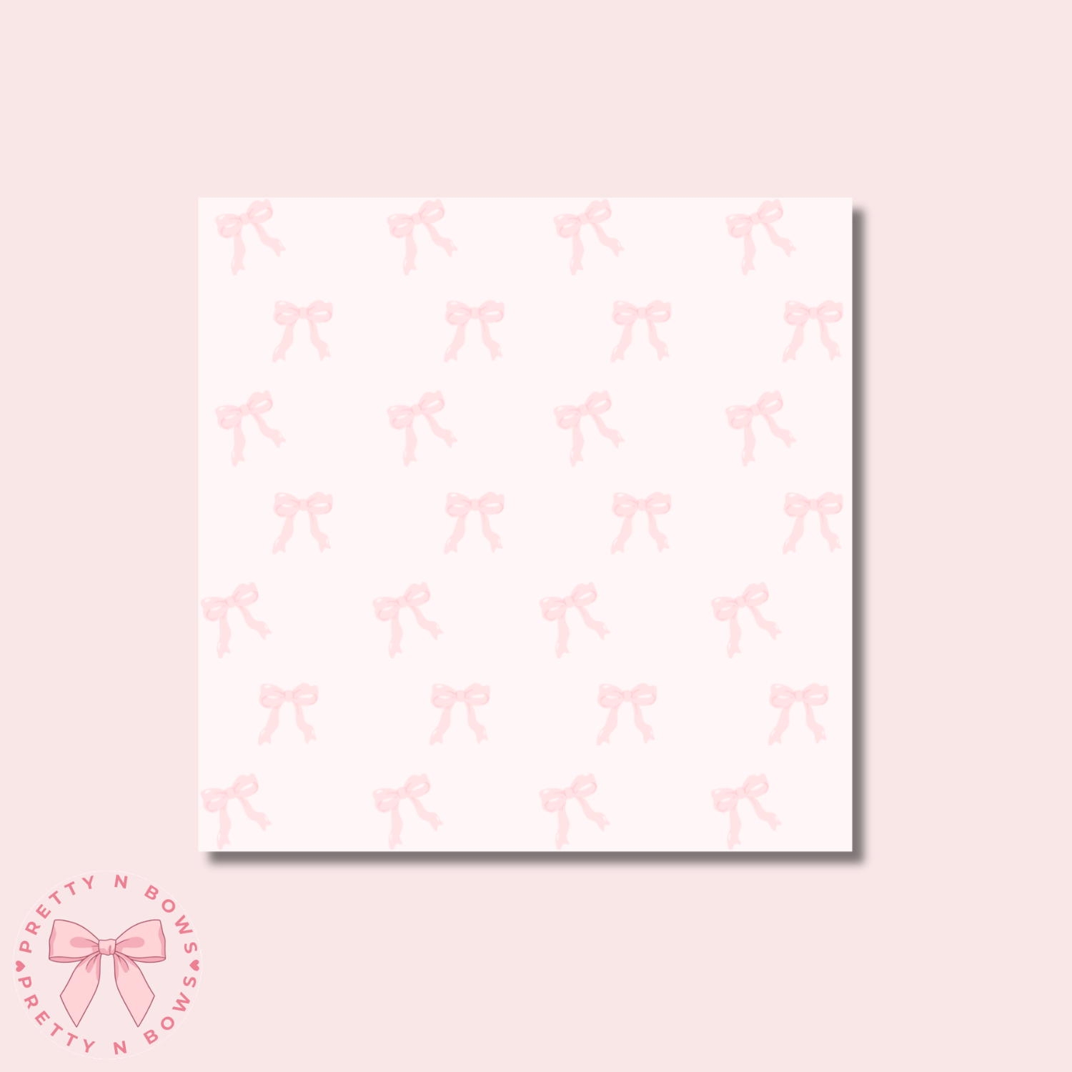 Pinky Bow Sticky Note