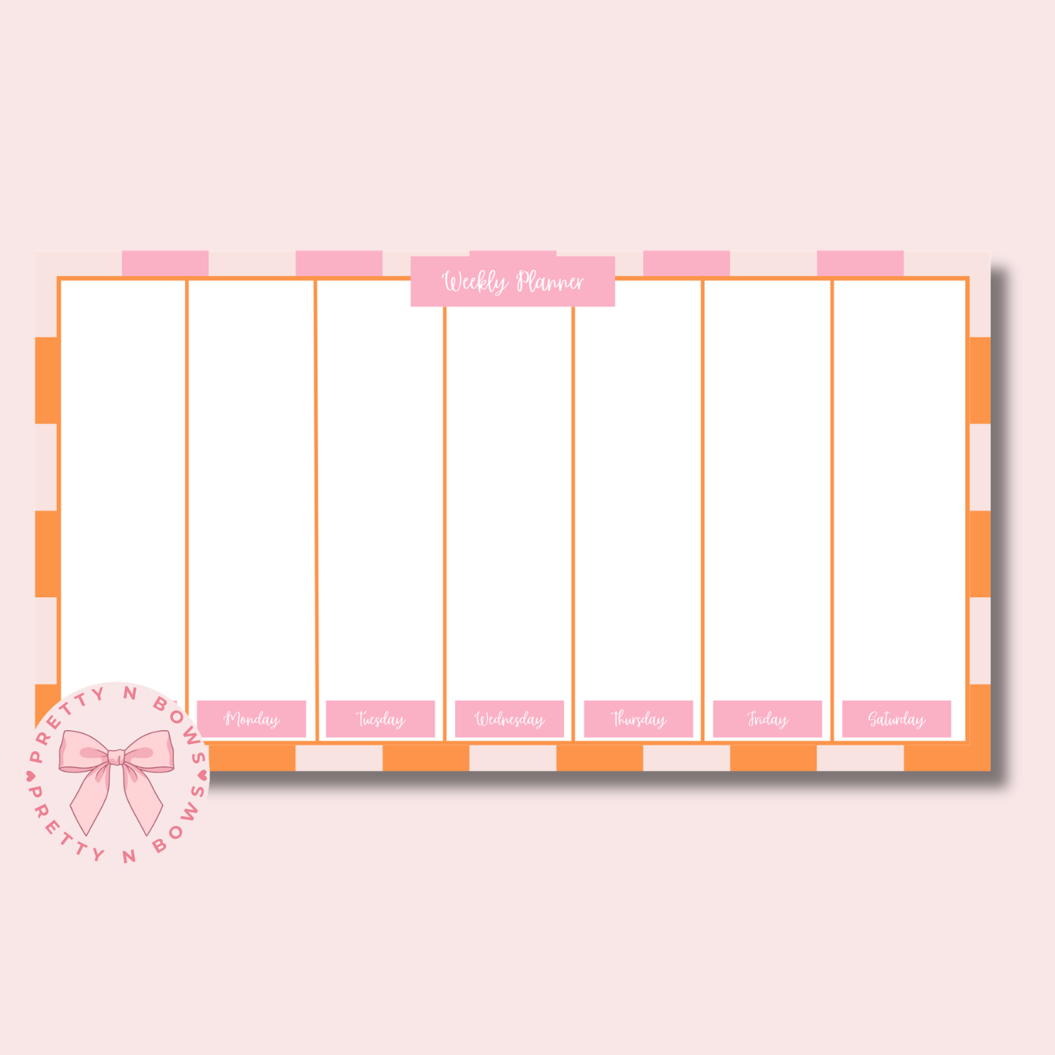 Pinky Picnic Weekly Planner