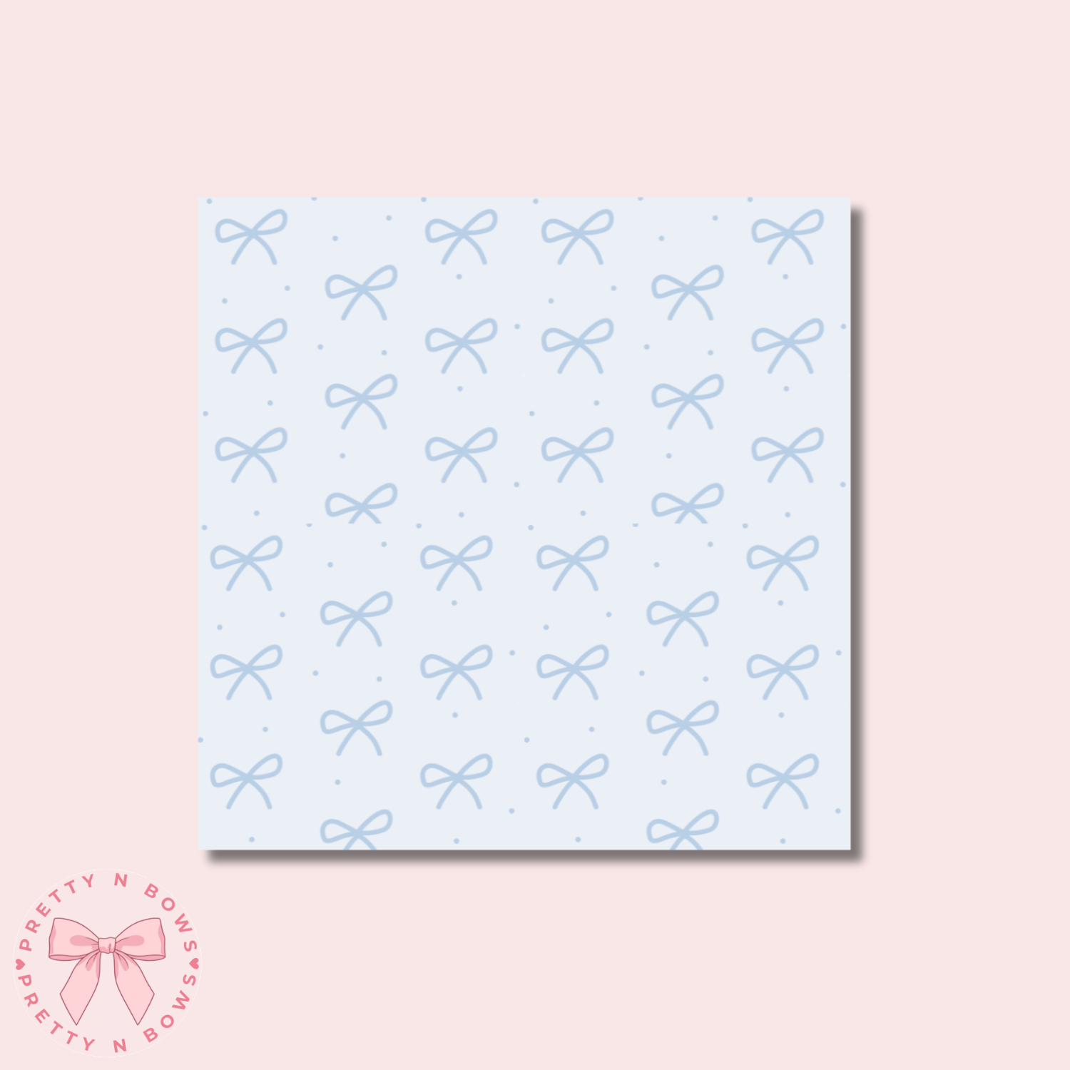 Blue Bows Sticky Note
